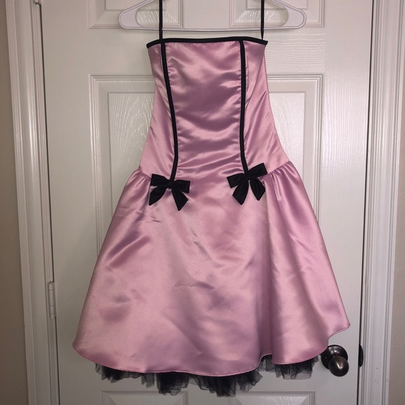 strapless open back dress Rent or Hire 